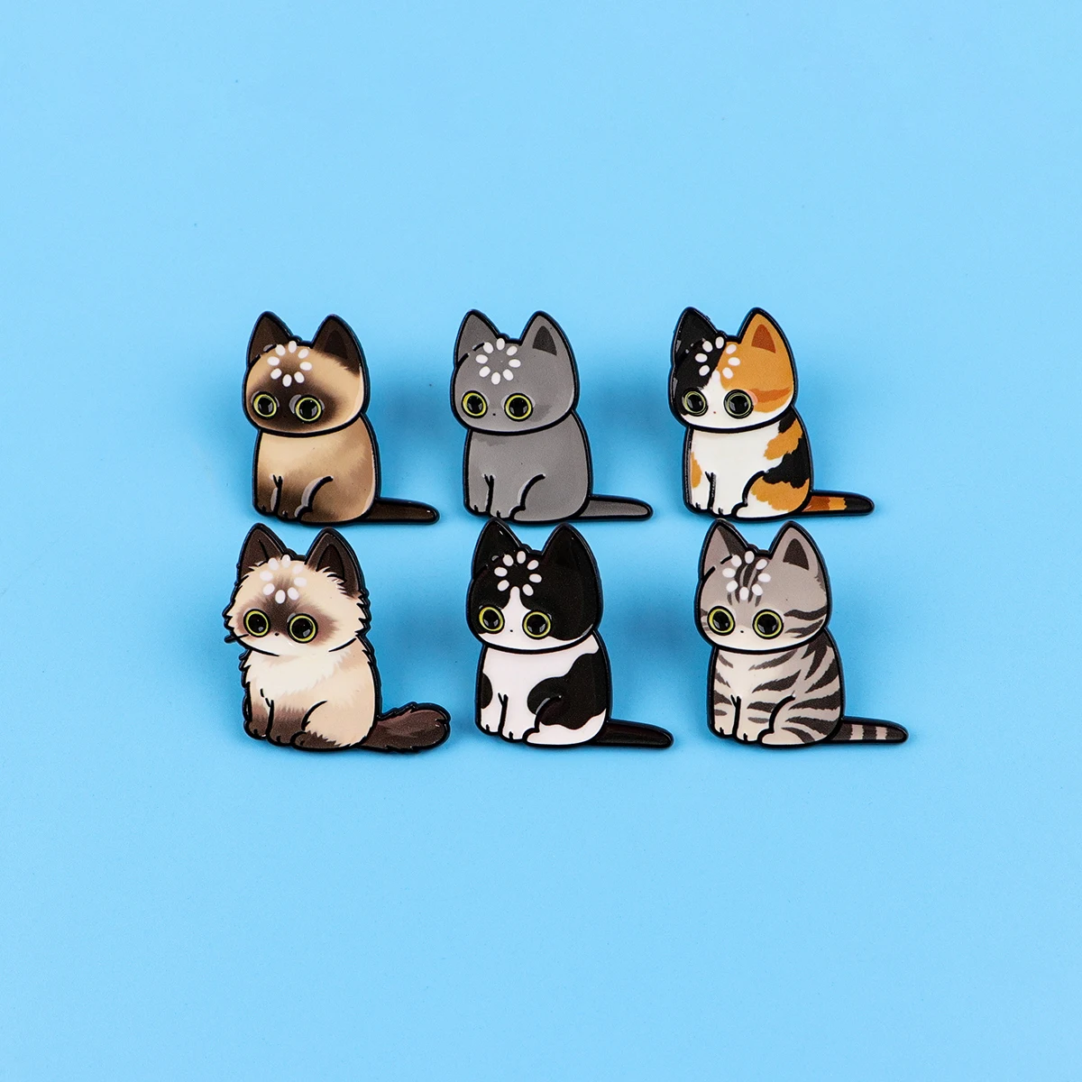 Loading... Cats Enamel Pin Cute Cartoon Animals Brooch Lapel Pins Badge on Backpack Clothing Accessories Fashion Jewelry Gifts