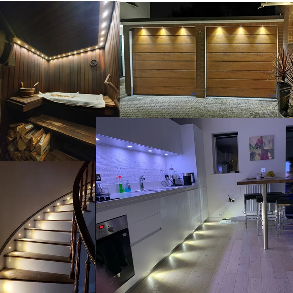 1W Mini Spotlight IP65 15mm Recessed Spot Leds Lights 12V Ceiling Downlight Stair Cabinet Spots Lamp with Transformer