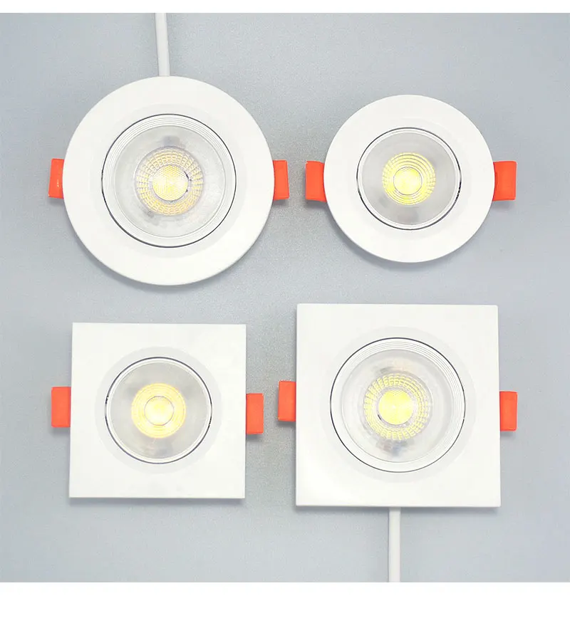 Embedded LED Downlight Angle Adjustable Ceiling Light Spotlights 3W 5W 7W 9W 12W Rotating AC220V 110V Indoor Lighting