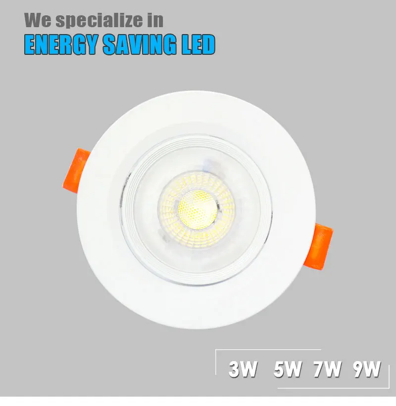 Embedded LED Downlight Angle Adjustable Ceiling Light Spotlights 3W 5W 7W 9W 12W Rotating AC220V 110V Indoor Lighting