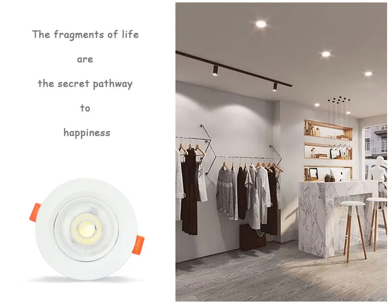 Embedded LED Downlight Angle Adjustable Ceiling Light Spotlights 3W 5W 7W 9W 12W Rotating AC220V 110V Indoor Lighting