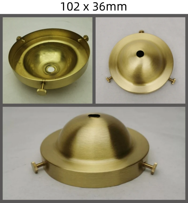 Brass Desk Lampshade Claw Polishing Lamp Base with 3 Holes Screws Ceiling Plate Customizable Processing of Copper Accessories
