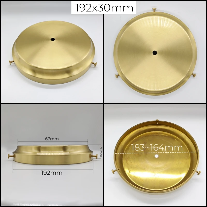 Brass Desk Lampshade Claw Polishing Lamp Base with 3 Holes Screws Ceiling Plate Customizable Processing of Copper Accessories