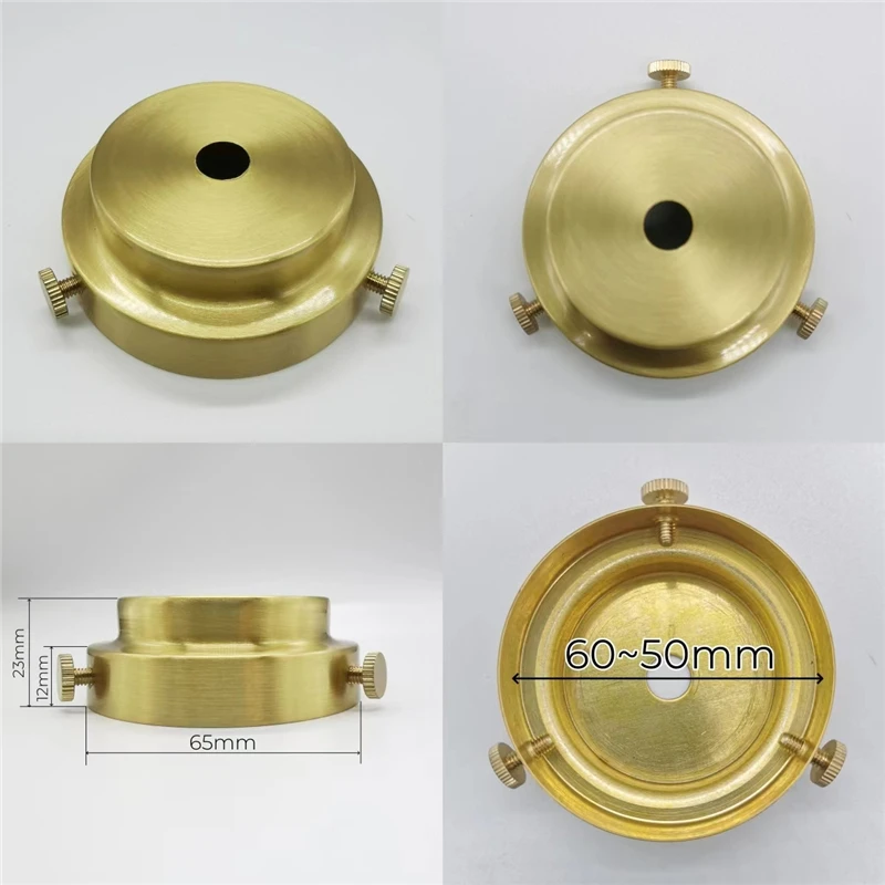 Brass Desk Lampshade Claw Polishing Lamp Base with 3 Holes Screws Ceiling Plate Customizable Processing of Copper Accessories