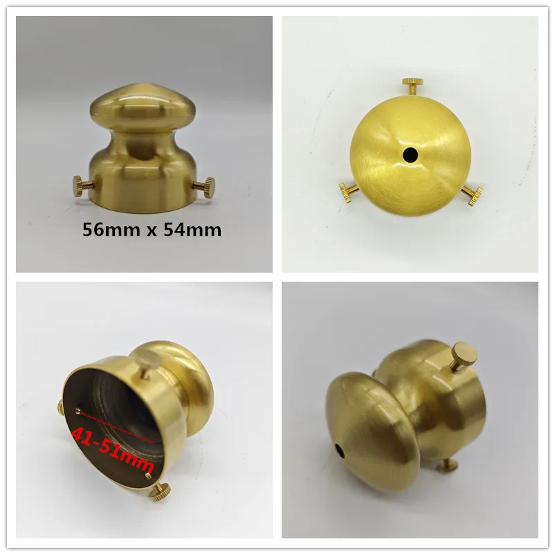 Brass Desk Lampshade Claw Polishing Lamp Base with 3 Holes Screws Ceiling Plate Customizable Processing of Copper Accessories