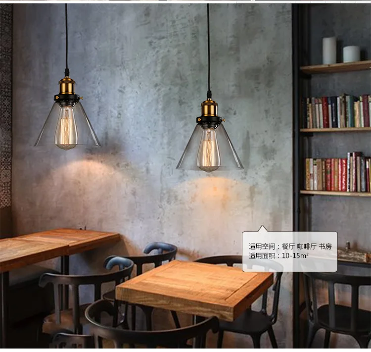 Nordic American Style Country Simple Industrial Vintage Glass Chandelier Creative Living Room Restaurant Bar Light Fixture