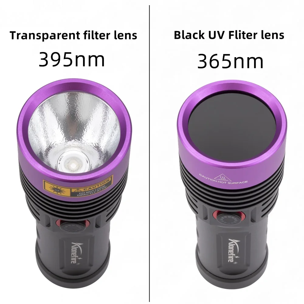 Alonefire SV53 20W 365nm High Power UV Flashlight Ultraviolet Blacklight Detector Money Pet Urine Dry Stains Bed Bug Scorpions