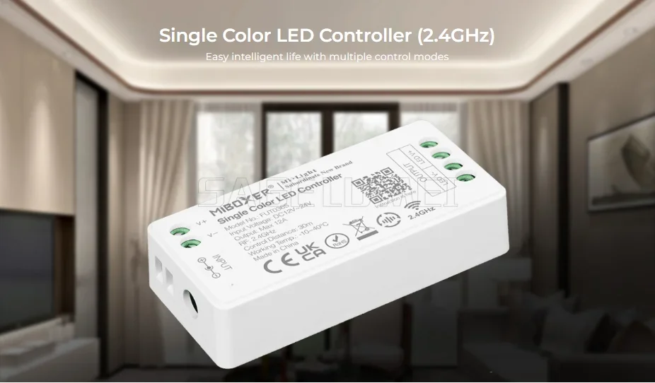 Miboxer 2.4GHz FUT035S FUT036S FUT037S FUT038S FUT039S LED Controller Dimmer For Single/Dual Color RGB+CCT RGB RGBW Strip Light