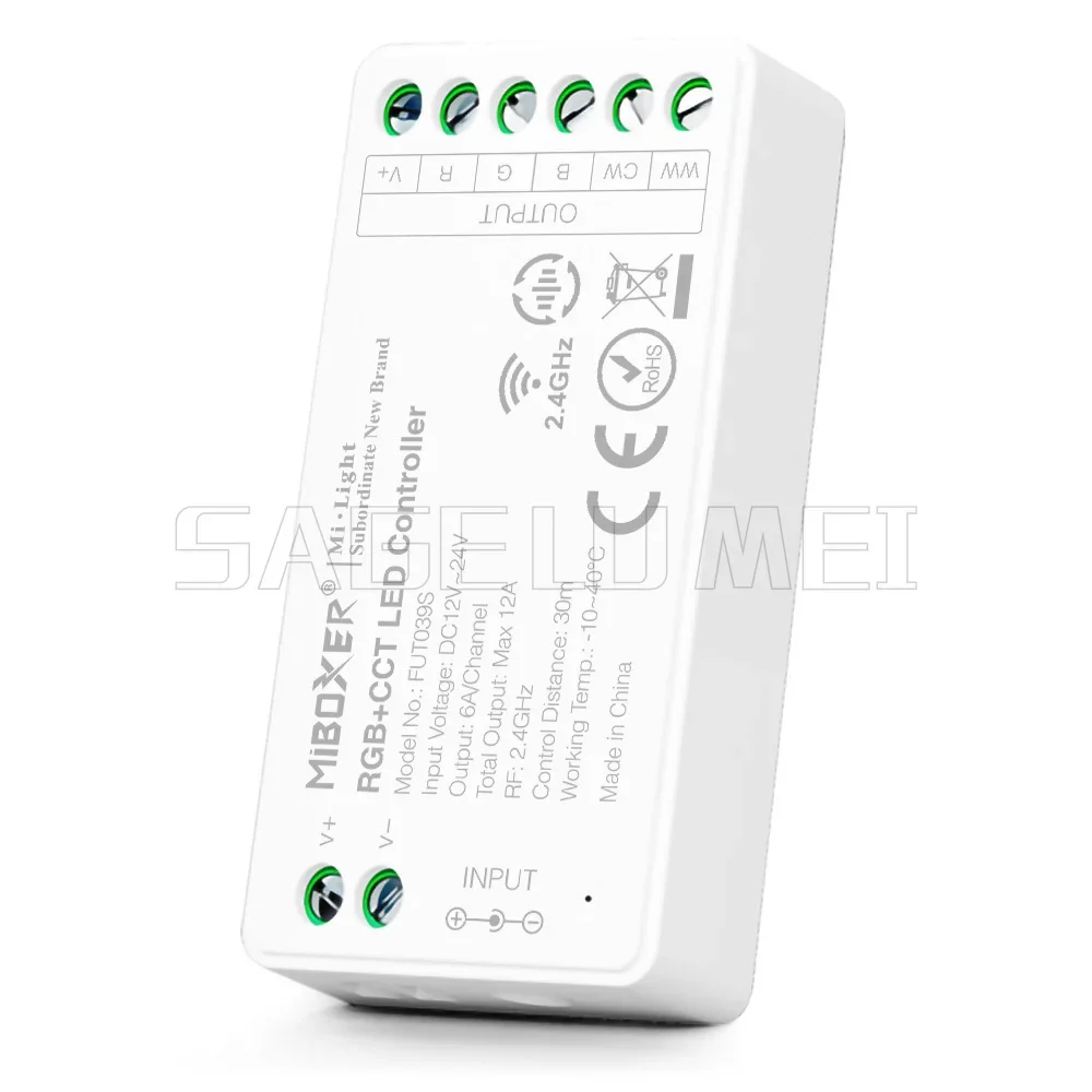 Miboxer 2.4GHz FUT035S FUT036S FUT037S FUT038S FUT039S LED Controller Dimmer For Single/Dual Color RGB+CCT RGB RGBW Strip Light