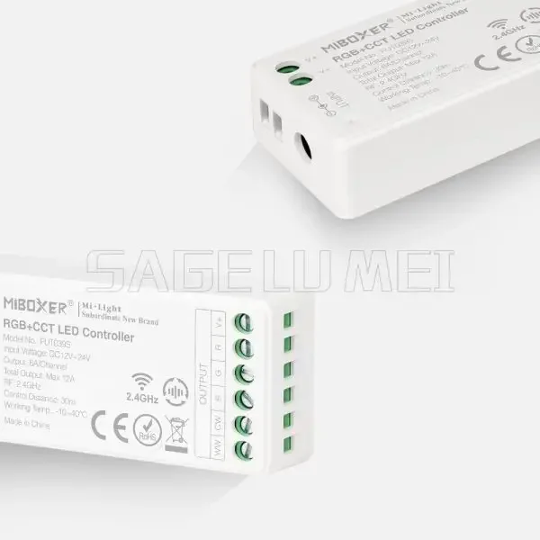 Miboxer 2.4GHz FUT035S FUT036S FUT037S FUT038S FUT039S LED Controller Dimmer For Single/Dual Color RGB+CCT RGB RGBW Strip Light