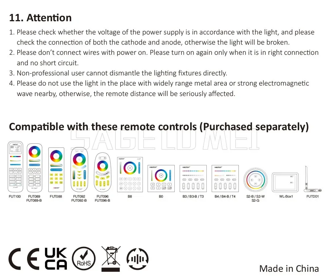 Miboxer 2.4GHz FUT035S FUT036S FUT037S FUT038S FUT039S LED Controller Dimmer For Single/Dual Color RGB+CCT RGB RGBW Strip Light
