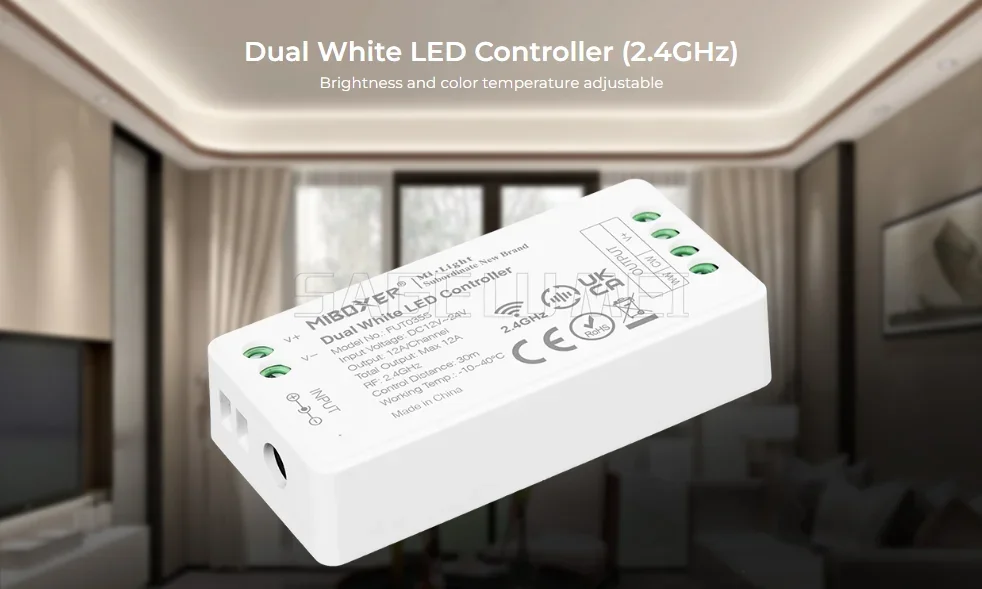Miboxer 2.4GHz FUT035S FUT036S FUT037S FUT038S FUT039S LED Controller Dimmer For Single/Dual Color RGB+CCT RGB RGBW Strip Light