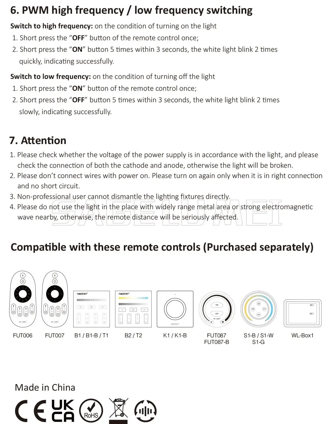 Miboxer 2.4GHz FUT035S FUT036S FUT037S FUT038S FUT039S LED Controller Dimmer For Single/Dual Color RGB+CCT RGB RGBW Strip Light