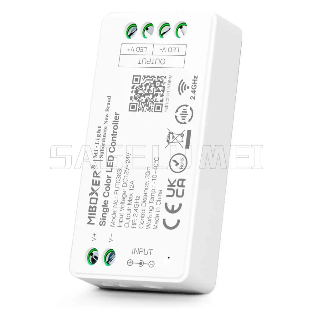 Miboxer 2.4GHz FUT035S FUT036S FUT037S FUT038S FUT039S LED Controller Dimmer For Single/Dual Color RGB+CCT RGB RGBW Strip Light