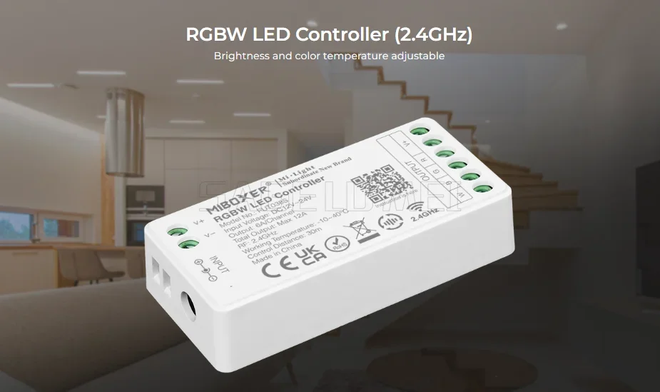 Miboxer 2.4GHz FUT035S FUT036S FUT037S FUT038S FUT039S LED Controller Dimmer For Single/Dual Color RGB+CCT RGB RGBW Strip Light