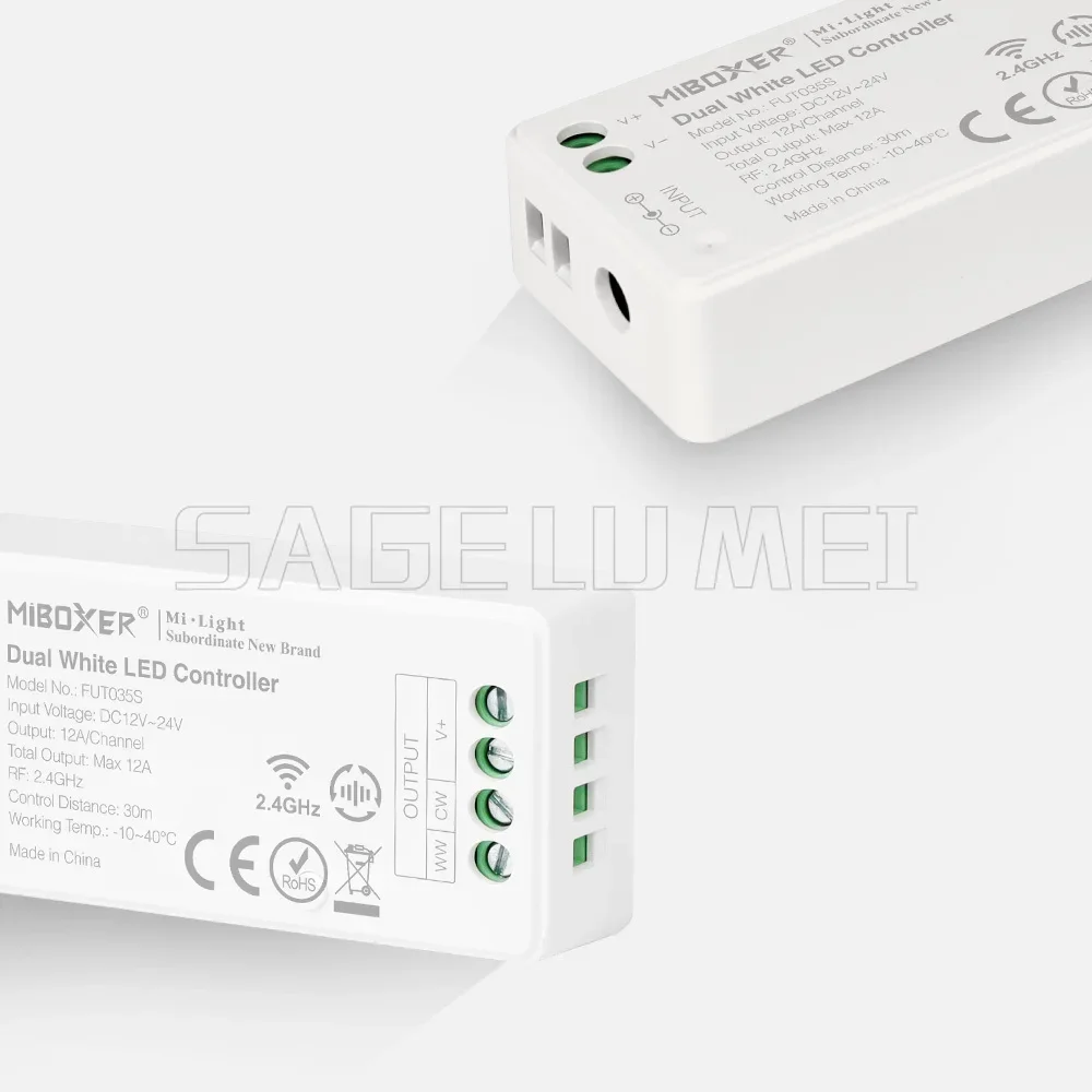 Miboxer 2.4GHz FUT035S FUT036S FUT037S FUT038S FUT039S LED Controller Dimmer For Single/Dual Color RGB+CCT RGB RGBW Strip Light