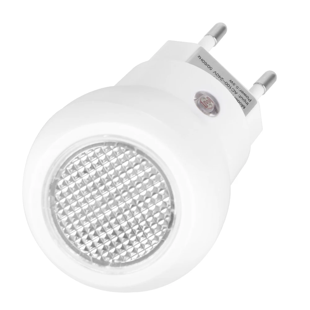 EU Plug Light Sensor Night Light 360 Manual Rotation LED Bedroom Lamp Convenience