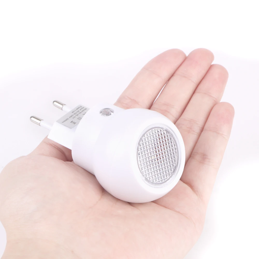 EU Plug Light Sensor Night Light 360 Manual Rotation LED Bedroom Lamp Convenience