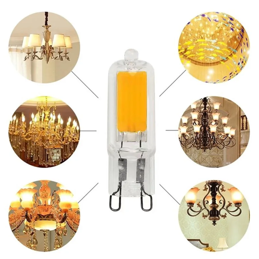 Muunnn LED Light Bulb Super Bright G9 7W 9W 12W15W 220V Glass Lamp Constant Power Light LED Lighting G9 COB Bulbs