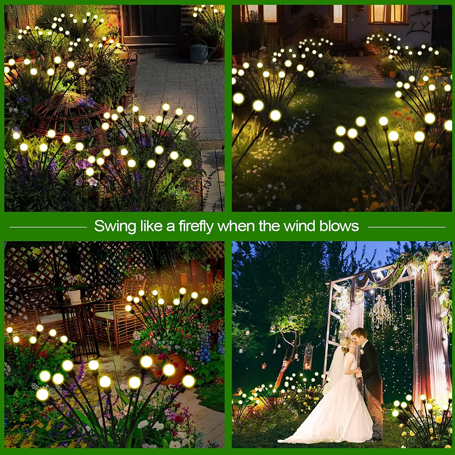 10pack Garden Lights Solar Outdoor New Upgraded Leaf Design Solar Lights for Outside Garden Solar Garden Lights Outdoor