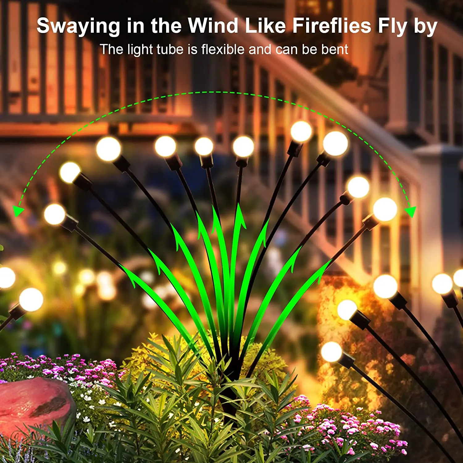 10pack Garden Lights Solar Outdoor New Upgraded Leaf Design Solar Lights for Outside Garden Solar Garden Lights Outdoor