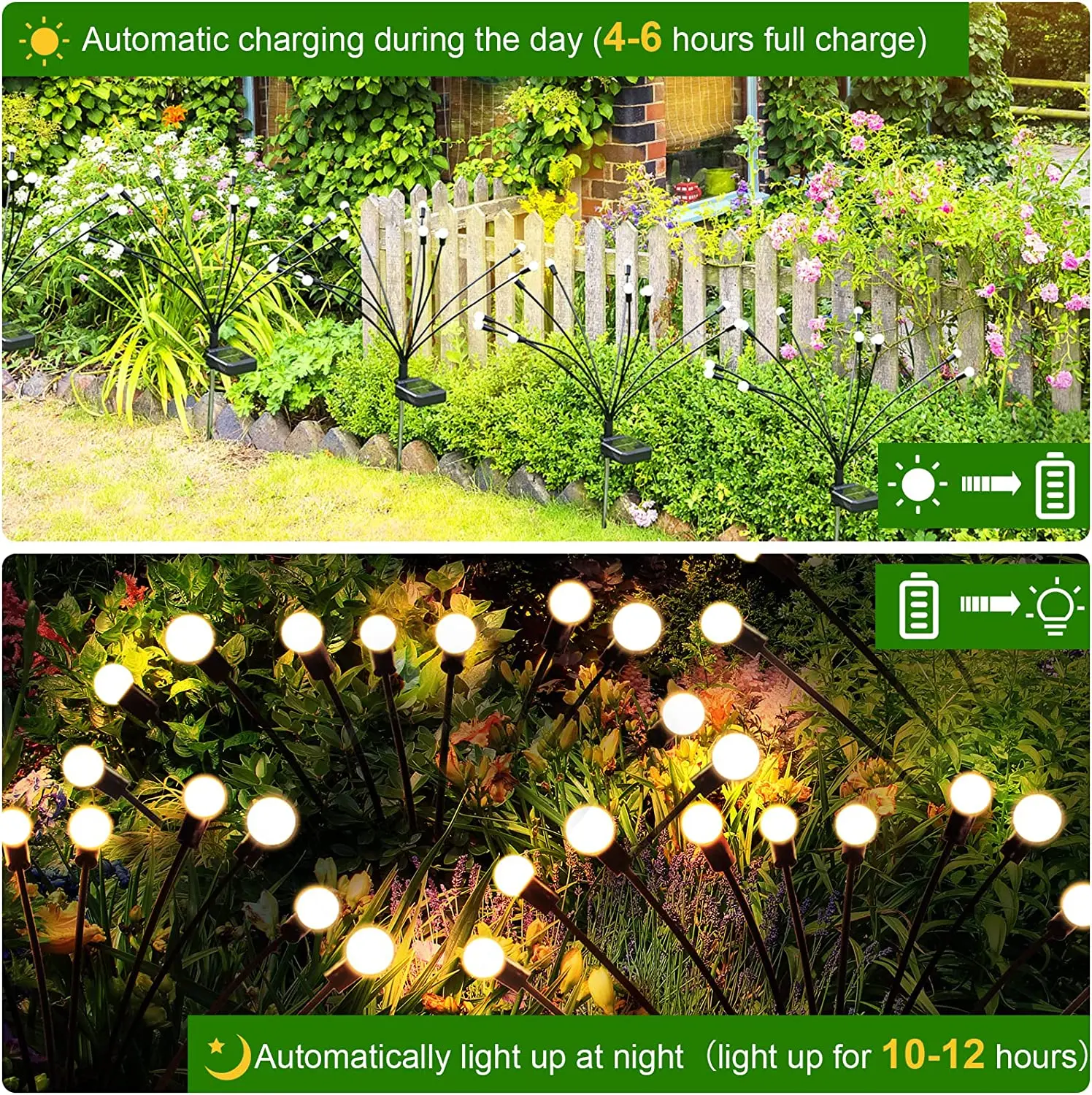 10pack Garden Lights Solar Outdoor New Upgraded Leaf Design Solar Lights for Outside Garden Solar Garden Lights Outdoor