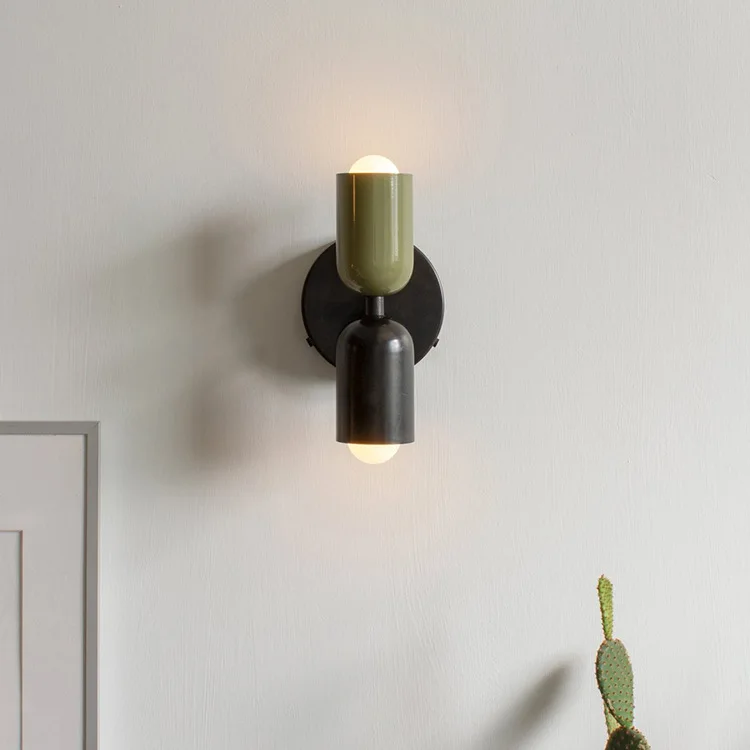 Modern Cream Style Wall Lamp Double Ended Bedroom Bedside Lamp Children's Room Study Art Lights Minimalist Creative Wall Sconce