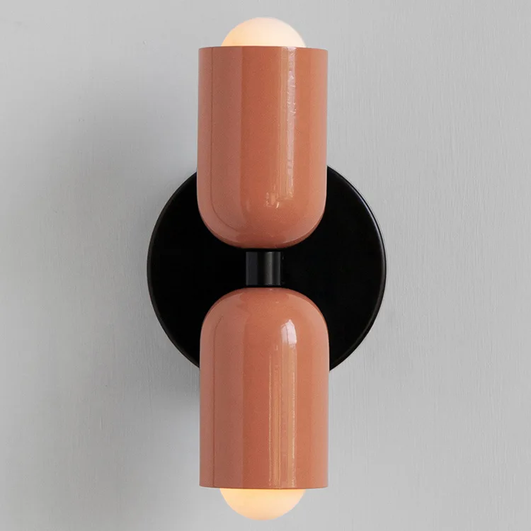 Modern Cream Style Wall Lamp Double Ended Bedroom Bedside Lamp Children's Room Study Art Lights Minimalist Creative Wall Sconce