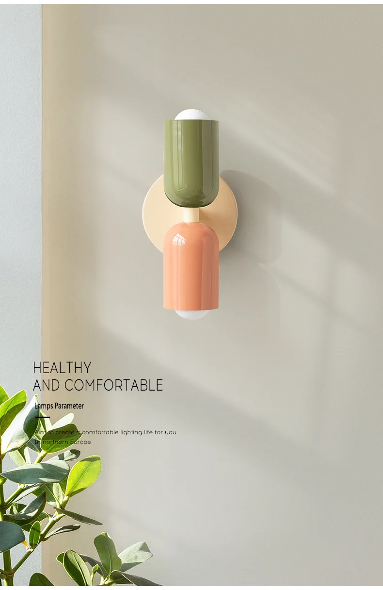 Modern Cream Style Wall Lamp Double Ended Bedroom Bedside Lamp Children's Room Study Art Lights Minimalist Creative Wall Sconce