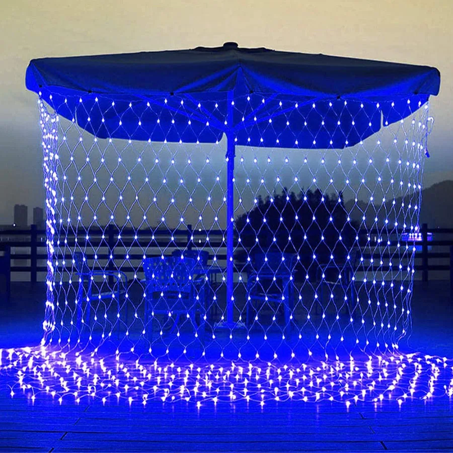 4x6M 3x3M Christmas Garlands LED String Christmas Net Lights Mesh Fairy Xmas Party Garden Wedding Decoration Curtain Light
