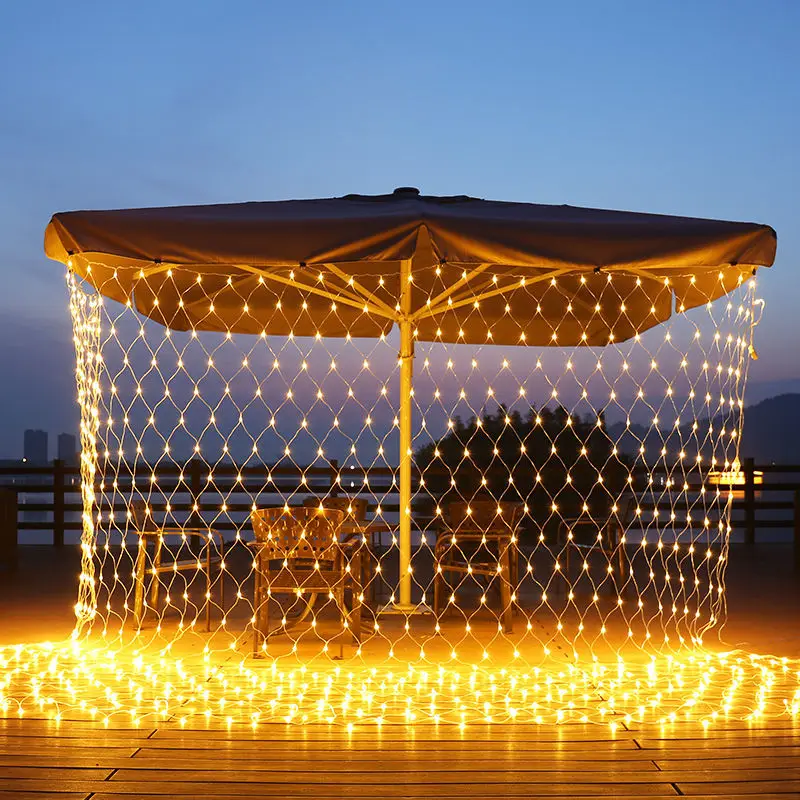 4x6M 3x3M Christmas Garlands LED String Christmas Net Lights Mesh Fairy Xmas Party Garden Wedding Decoration Curtain Light