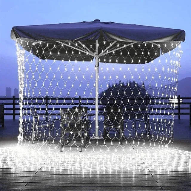 4x6M 3x3M Christmas Garlands LED String Christmas Net Lights Mesh Fairy Xmas Party Garden Wedding Decoration Curtain Light