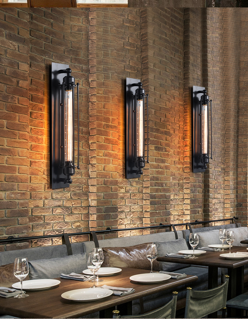 Retro Industrial Style Iron Wall Light Corridor Staircase Restaurant Loft Bedroom Lamp Bedside House Decor Indoor LED Lighting