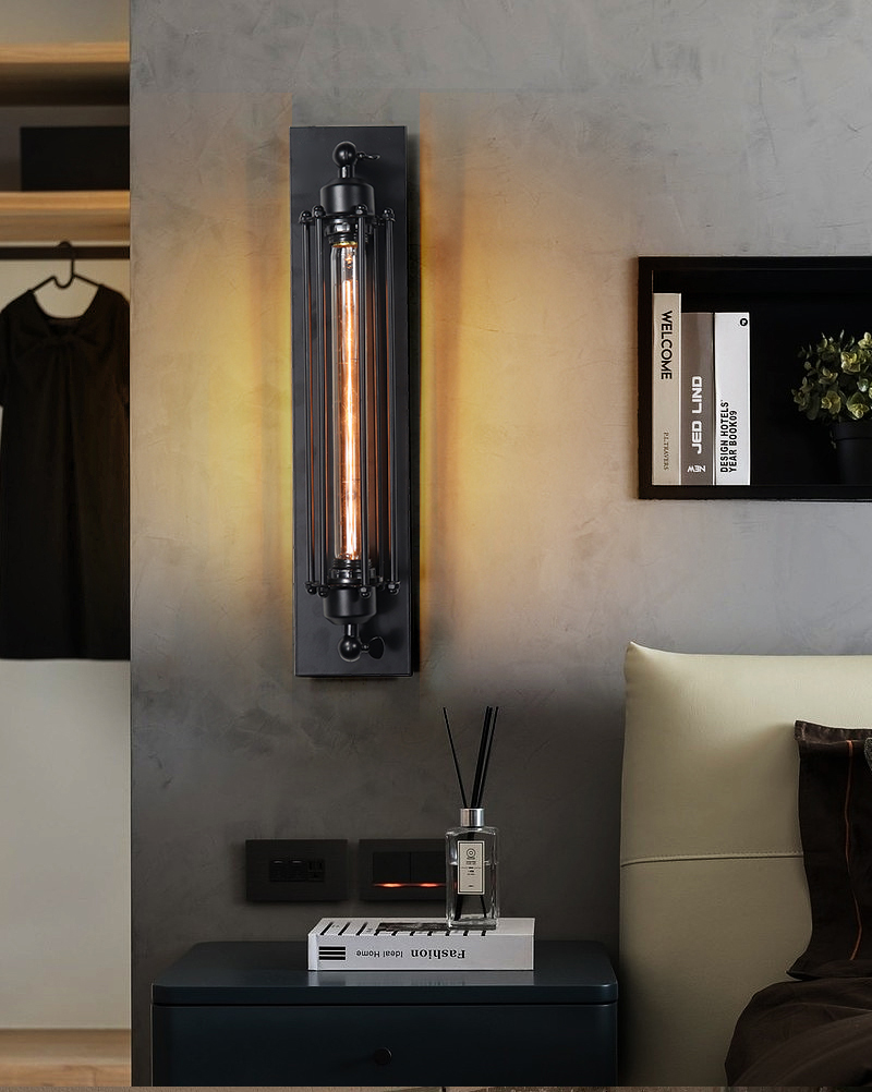 Retro Industrial Style Iron Wall Light Corridor Staircase Restaurant Loft Bedroom Lamp Bedside House Decor Indoor LED Lighting