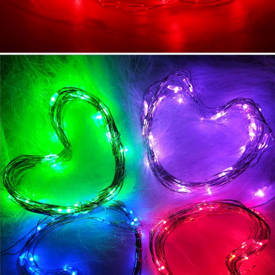 10pcs 6pcs Copper Wire LED String Lights Holiday Fairy Lights Garland Christmas Tree Decor Wedding Party DIY Natal Navidad 2023