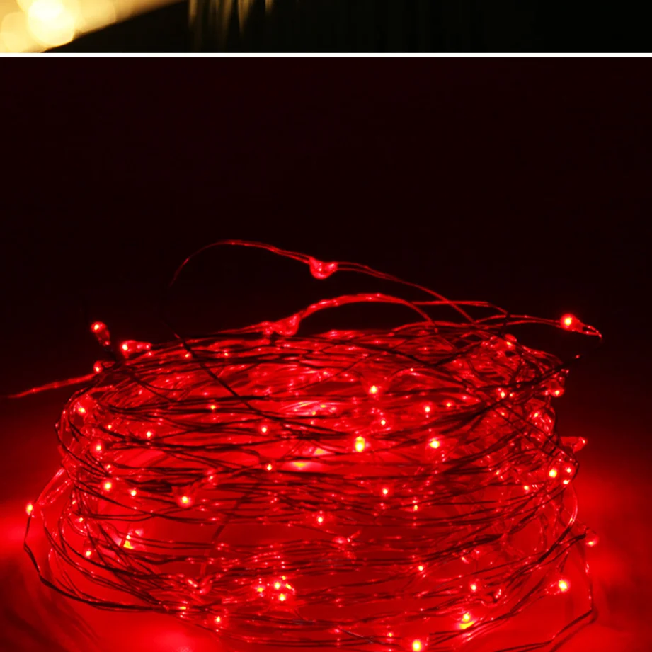 10pcs 6pcs Copper Wire LED String Lights Holiday Fairy Lights Garland Christmas Tree Decor Wedding Party DIY Natal Navidad 2023