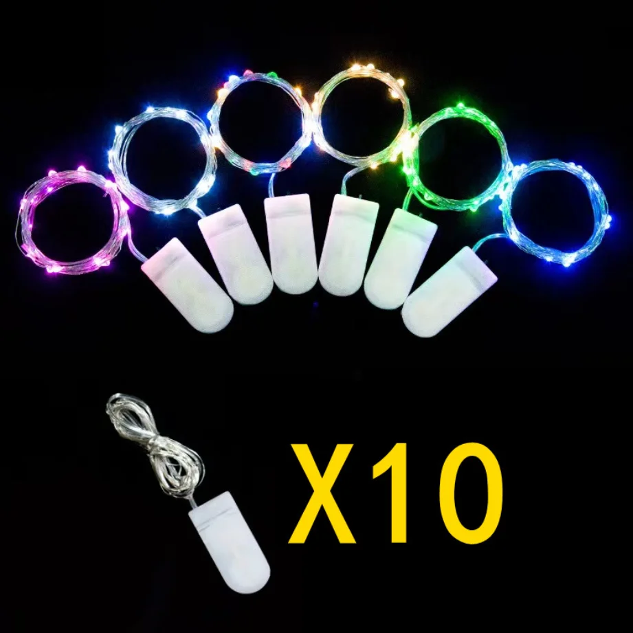 10pcs 6pcs Copper Wire LED String Lights Holiday Fairy Lights Garland Christmas Tree Decor Wedding Party DIY Natal Navidad 2023