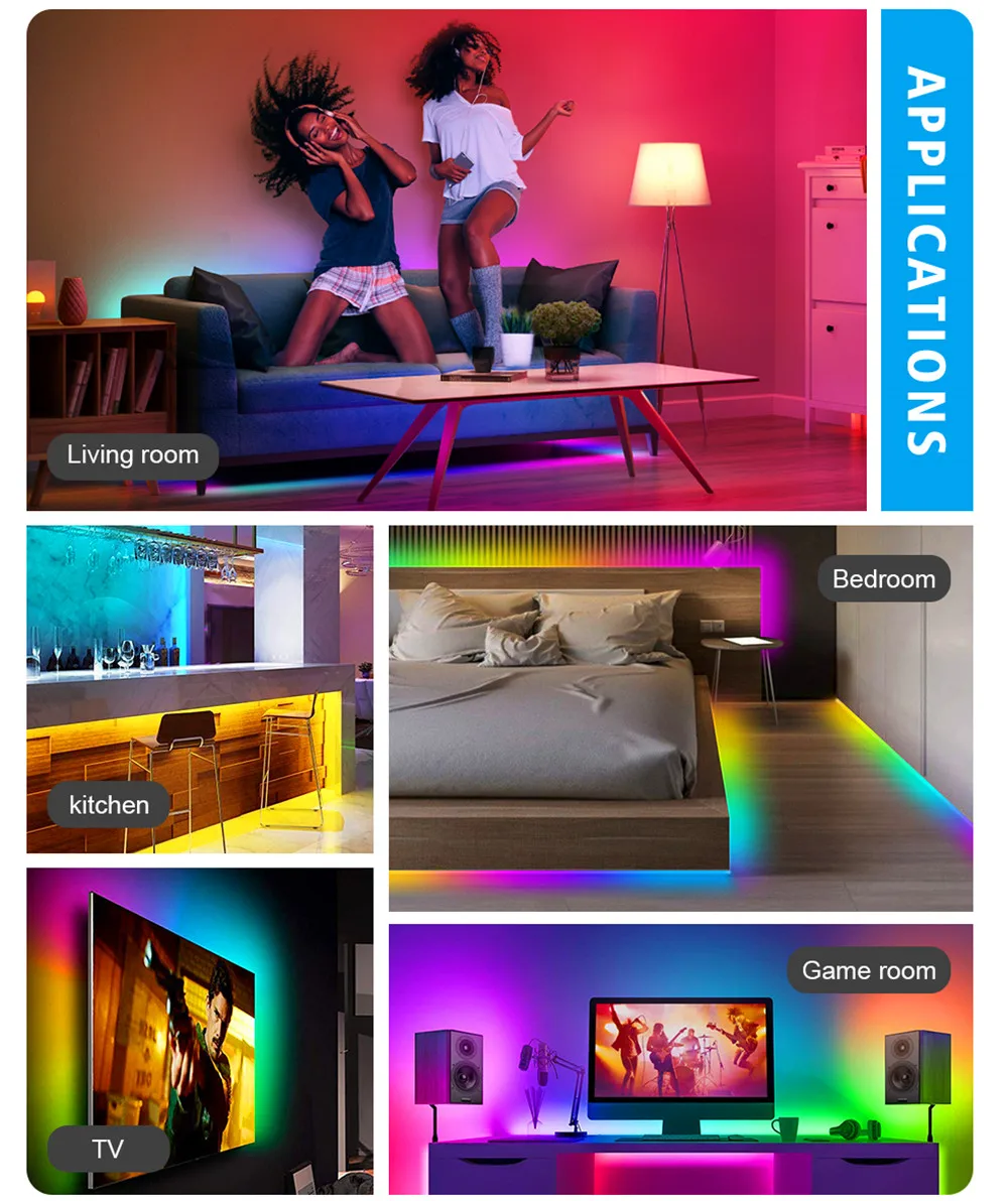 Magic Home LED WiFi Controller RGB RGBW RGBWW Pixel 12V 24V RF Remote Control For 5050 3528 WS2811 LED Strip