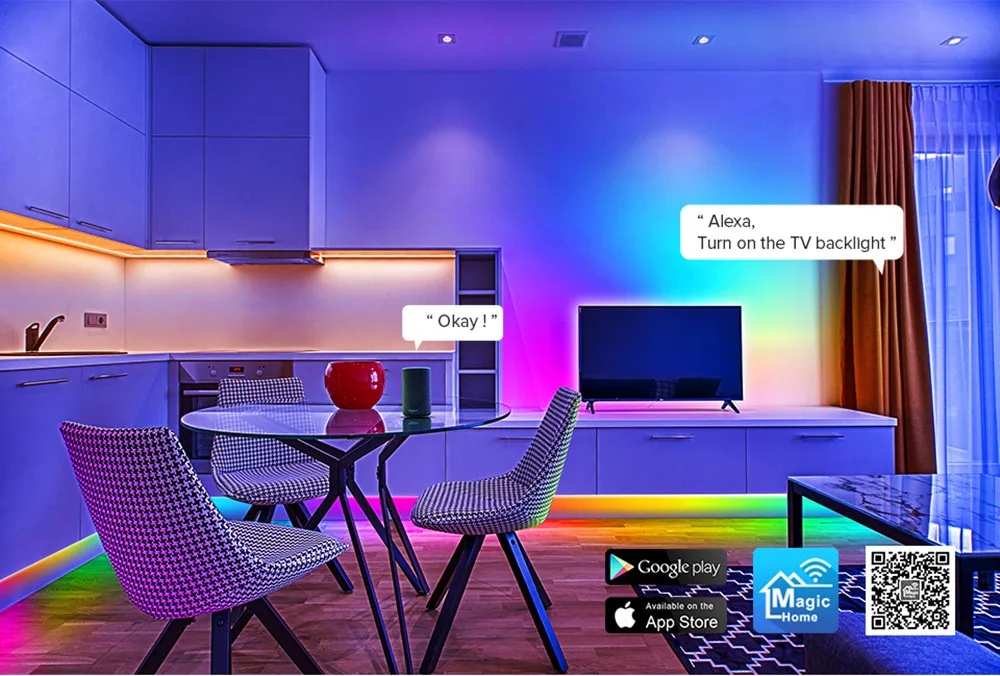 Magic Home LED WiFi Controller RGB RGBW RGBWW Pixel 12V 24V RF Remote Control For 5050 3528 WS2811 LED Strip