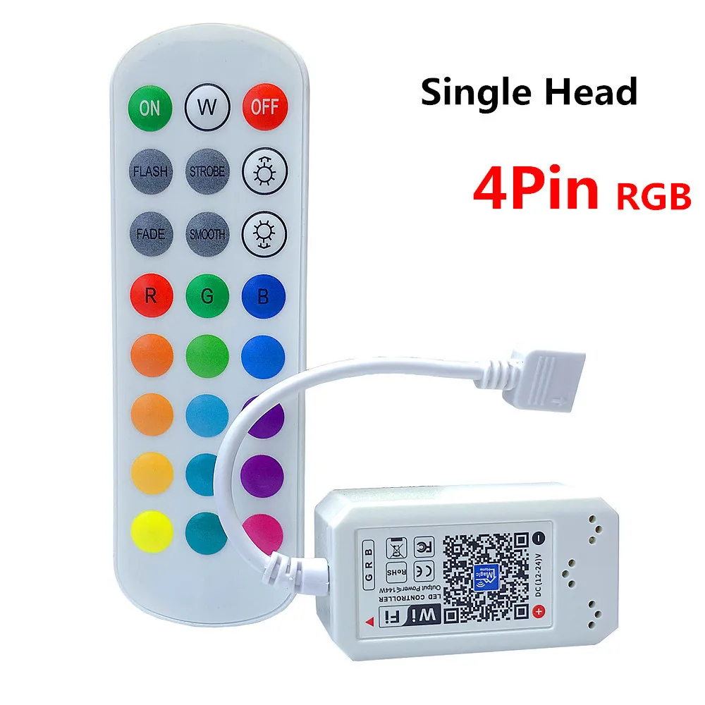 Magic Home LED WiFi Controller RGB RGBW RGBWW Pixel 12V 24V RF Remote Control For 5050 3528 WS2811 LED Strip