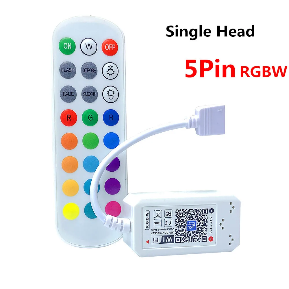 Magic Home LED WiFi Controller RGB RGBW RGBWW Pixel 12V 24V RF Remote Control For 5050 3528 WS2811 LED Strip