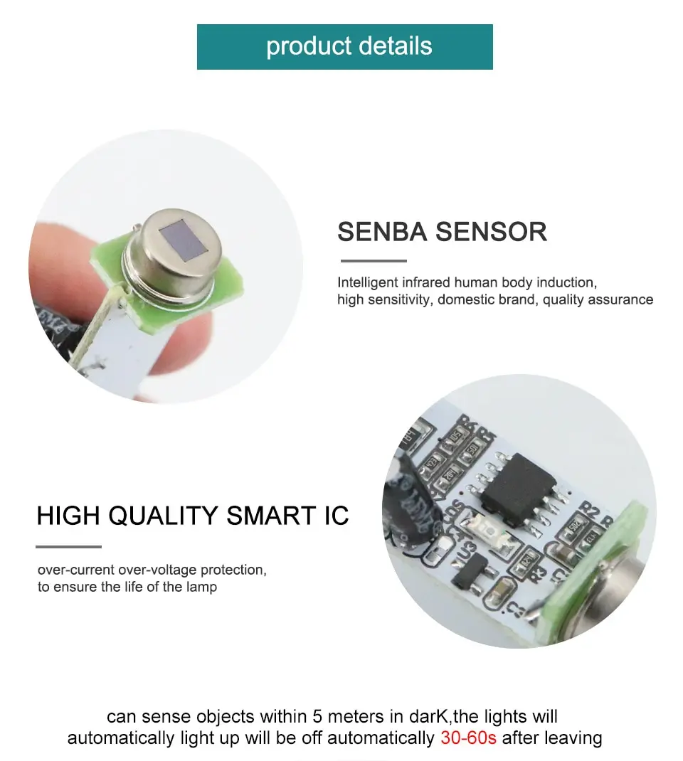LED PIR Motion Sensor Light Bulb E27 Inteligent Human Infrared Induction White Warm Light Automatic Switch Light Bulb