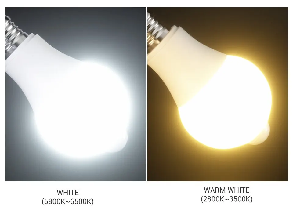 LED PIR Motion Sensor Light Bulb E27 Inteligent Human Infrared Induction White Warm Light Automatic Switch Light Bulb
