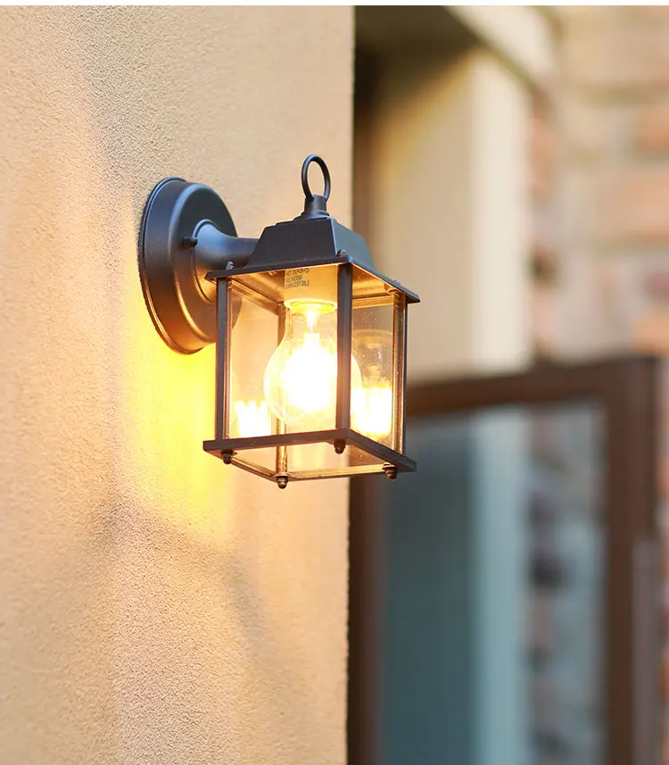 Retro Outdoor Wall Light Villa Garden Porch Wall Waterproof Lighting Courtyard Corridor Aisel Balcony Vintage E27 Fixtures