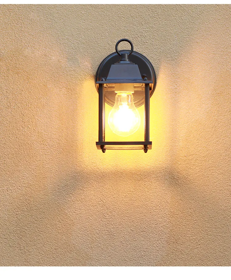 Retro Outdoor Wall Light Villa Garden Porch Wall Waterproof Lighting Courtyard Corridor Aisel Balcony Vintage E27 Fixtures