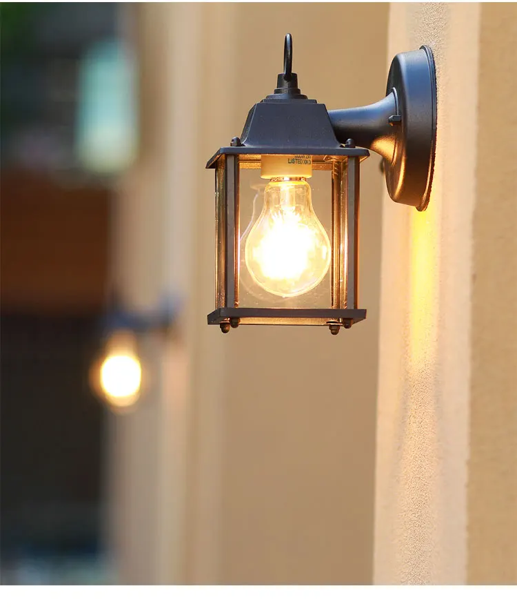 Retro Outdoor Wall Light Villa Garden Porch Wall Waterproof Lighting Courtyard Corridor Aisel Balcony Vintage E27 Fixtures