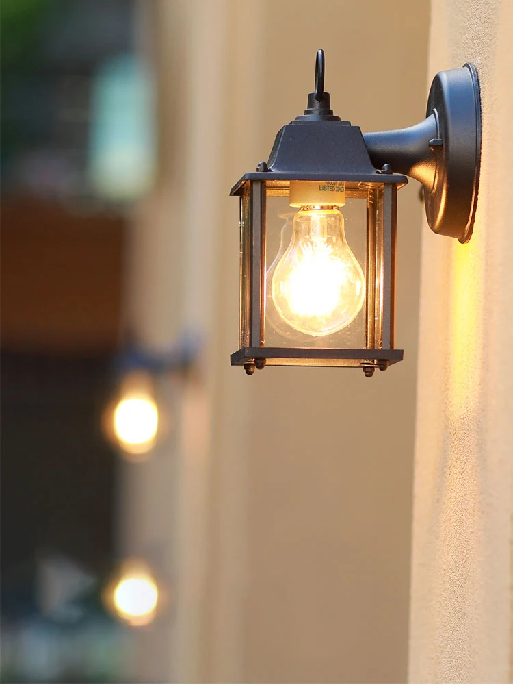 Retro Outdoor Wall Light Villa Garden Porch Wall Waterproof Lighting Courtyard Corridor Aisel Balcony Vintage E27 Fixtures