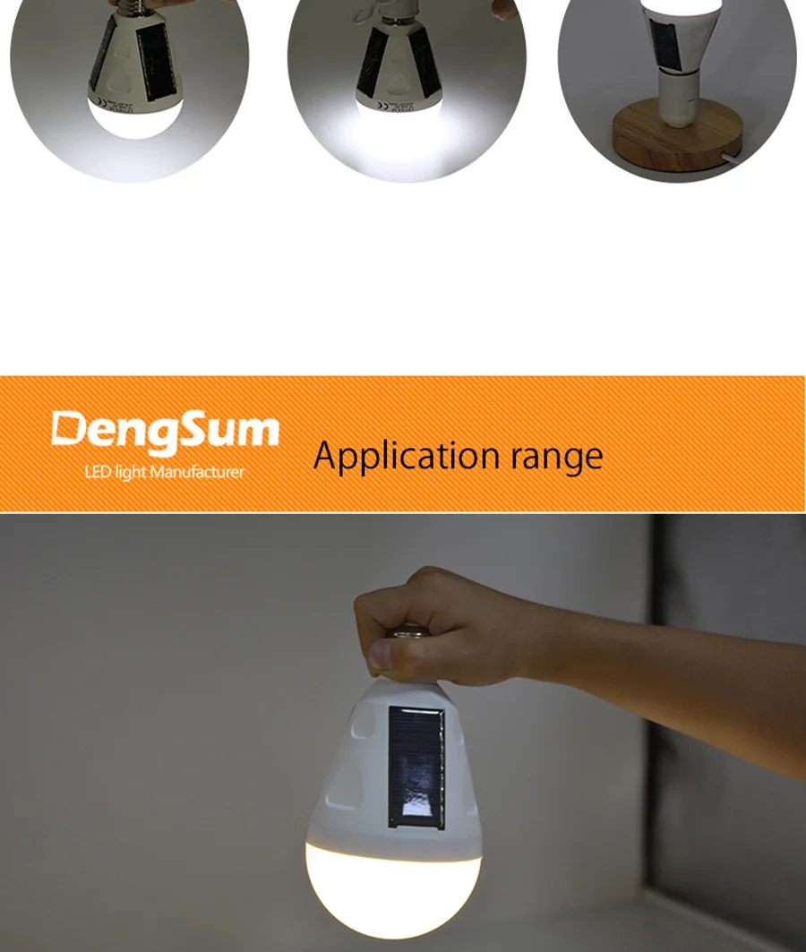 E27 Rechargeable LED Solar Bulb Lamp 7W 12W 85V-265V Outdoor Emergency Solar Powered Bulb Travel Fishing Camping Light Tent lamp