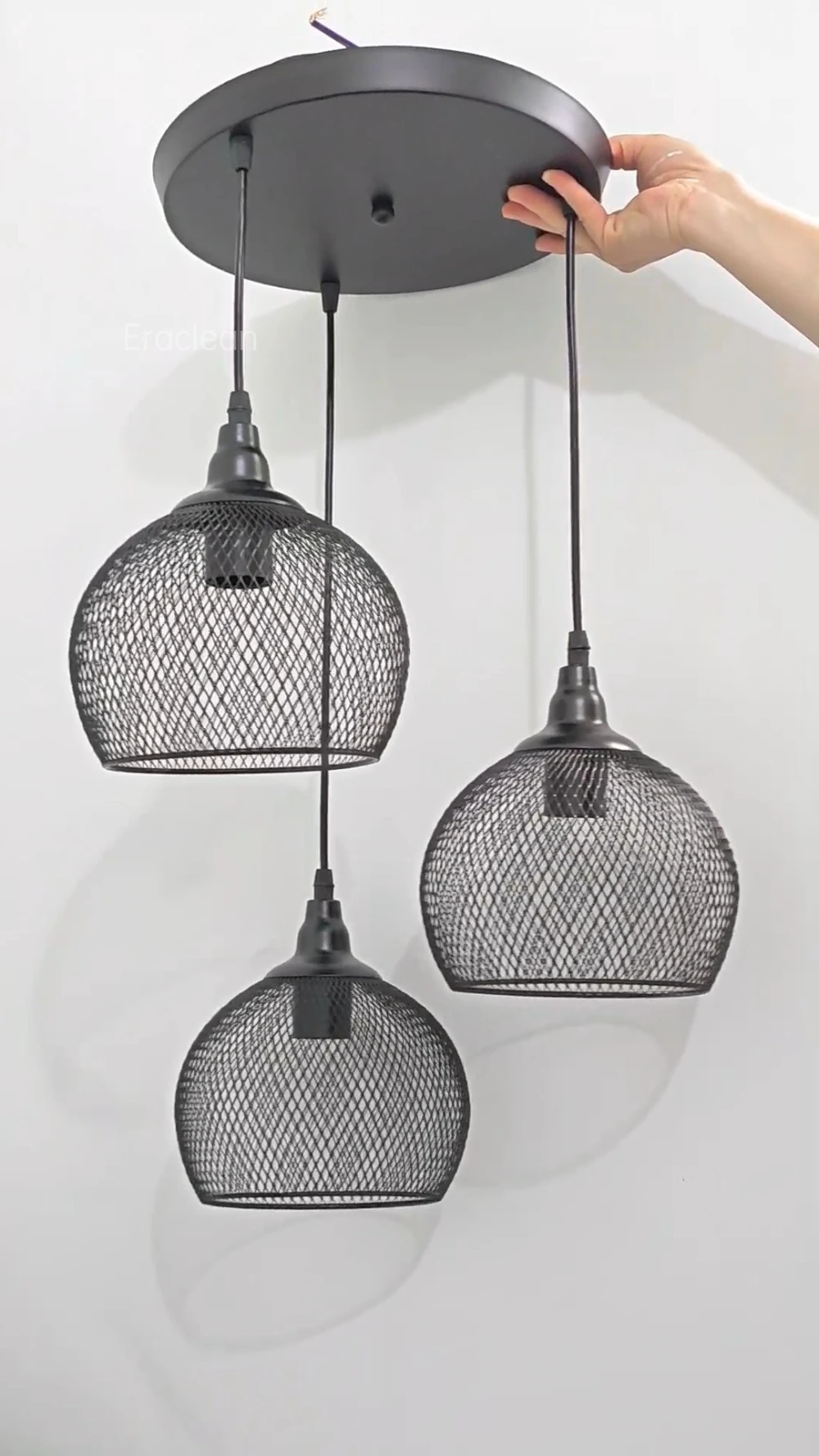 Modern Simple Light Fixture Nordic Restaurant Bar Lighting Living Room Walkway Retro Rose Gold Bird Cage Creative Chandelier