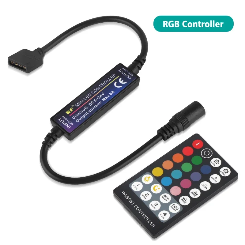 Mini Wireless RGB Controller LED Strip RF Remote Control for 4 5 6 Pins RGB RGBW RGBWW CCT RGB+CCT LED Tape Light DC5-24V Dimmer